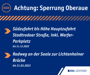 Meldung Sperrung Wege Oberaue